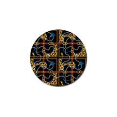 Chains Pattern Golf Ball Marker (4 Pack) by designsbymallika