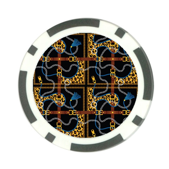 Chains Pattern Poker Chip Card Guard