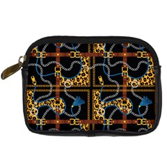 Chains Pattern Digital Camera Leather Case by designsbymallika