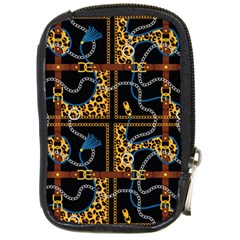 Chains Pattern Compact Camera Leather Case by designsbymallika