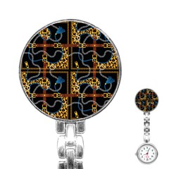 Chains Pattern Stainless Steel Nurses Watch by designsbymallika