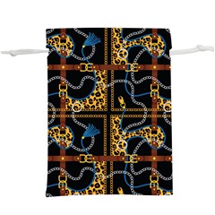 Chains Pattern  Lightweight Drawstring Pouch (xl) by designsbymallika