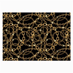 Chains Pattern 4 Large Glasses Cloth (2 Sides) by designsbymallika