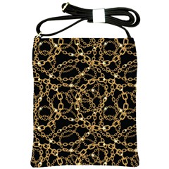 Chains Pattern 4 Shoulder Sling Bag by designsbymallika