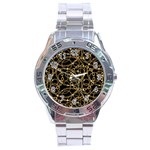 Chains Pattern 4 Stainless Steel Analogue Watch Front