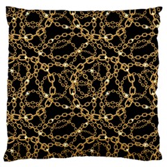 Chains Pattern 4 Large Flano Cushion Case (two Sides) by designsbymallika