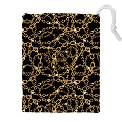 Chains Pattern 4 Drawstring Pouch (4xl) by designsbymallika