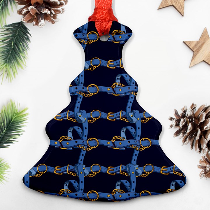 Blue Belt Ornament (Christmas Tree) 