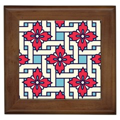 Diwali Pattern Framed Tile by designsbymallika