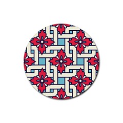 Diwali Pattern Rubber Coaster (round)  by designsbymallika