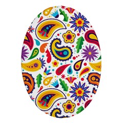 Baatik Print Ornament (oval) by designsbymallika