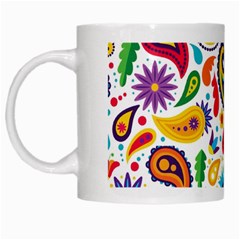 Baatik Print White Mugs by designsbymallika