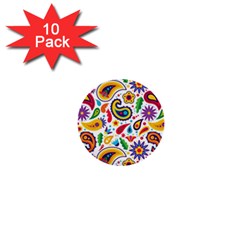 Baatik Print 1  Mini Buttons (10 Pack)  by designsbymallika