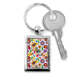 Baatik Print Key Chain (rectangle) by designsbymallika