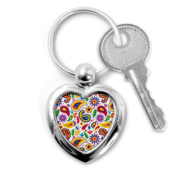 Baatik Print Key Chain (Heart)