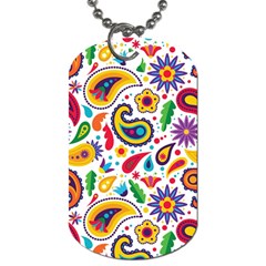 Baatik Print Dog Tag (two Sides) by designsbymallika