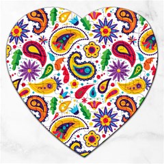 Baatik Print Jigsaw Puzzle (heart) by designsbymallika