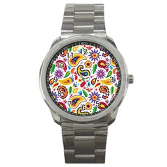 Baatik Print Sport Metal Watch by designsbymallika