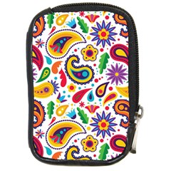 Baatik Print Compact Camera Leather Case by designsbymallika