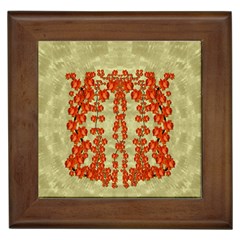 Roses Decorative In The Golden Environment Framed Tile by pepitasart