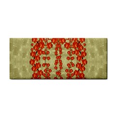 Roses Decorative In The Golden Environment Hand Towel by pepitasart