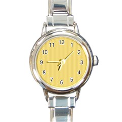 Jasmine Yellow - Round Italian Charm Watch