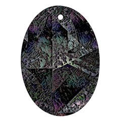 Erosion  Oval Ornament (two Sides) by MRNStudios