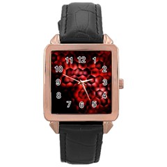 Buzzed Rose Gold Leather Watch  by MRNStudios