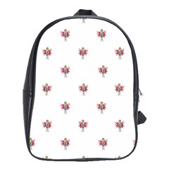 Fairy Girl Drawing Motif Pattern Design School Bag (large) by dflcprintsclothing