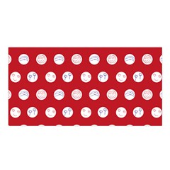 Red Polka-dot Doodles Satin Shawl by pishposhpal