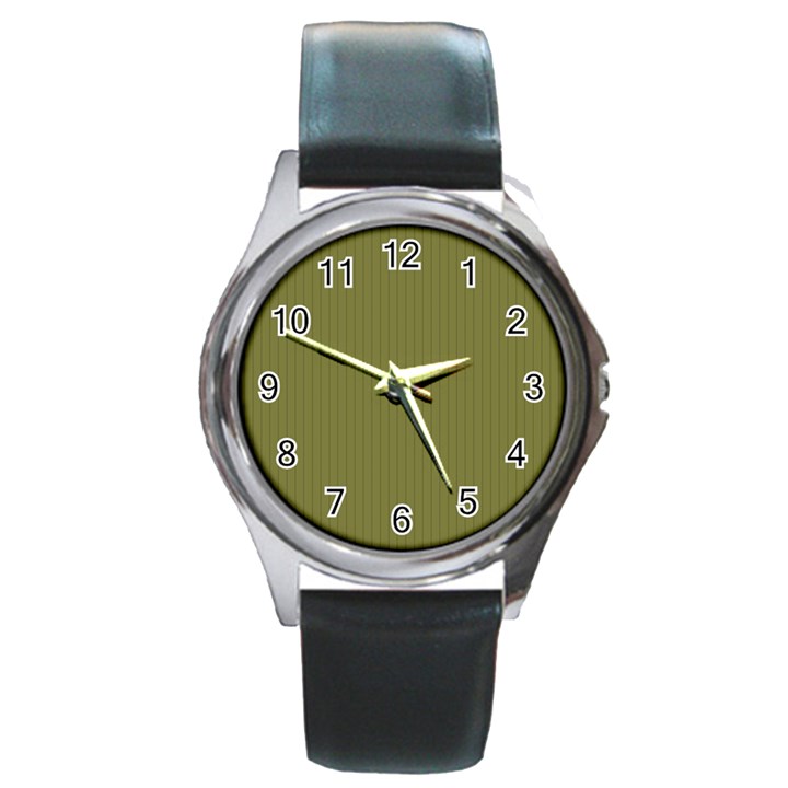 Woodbine Green - Round Metal Watch