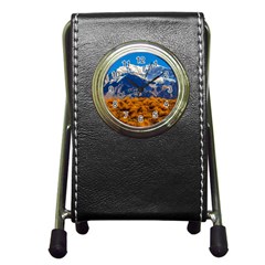 Aconcagua Park Landscape, Mendoza, Argentina Pen Holder Desk Clock