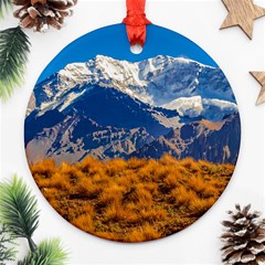 Aconcagua Park Landscape, Mendoza, Argentina Round Ornament (two Sides)