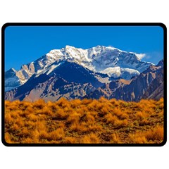 Aconcagua Park Landscape, Mendoza, Argentina Fleece Blanket (large)  by dflcprintsclothing