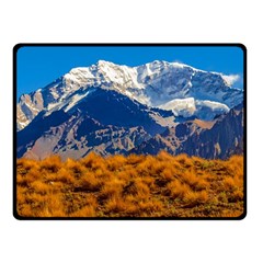 Aconcagua Park Landscape, Mendoza, Argentina Fleece Blanket (small) by dflcprintsclothing