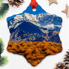 Aconcagua Park Landscape, Mendoza, Argentina Snowflake Ornament (two Sides) by dflcprintsclothing