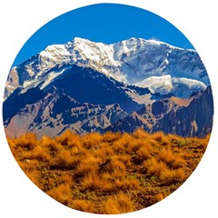 Aconcagua Park Landscape, Mendoza, Argentina Wooden Bottle Opener (round) by dflcprintsclothing