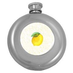 Illustration Sgraphic Lime Orange Round Hip Flask (5 Oz)