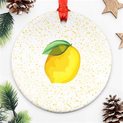 Illustration Sgraphic Lime Orange Round Ornament (two Sides)