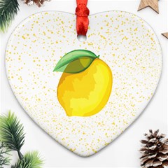 Illustration Sgraphic Lime Orange Heart Ornament (two Sides) by HermanTelo