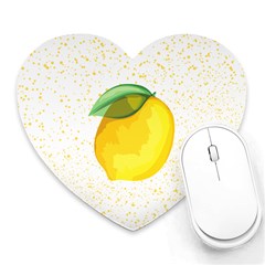 Illustration Sgraphic Lime Orange Heart Mousepads by HermanTelo