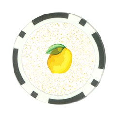 Illustration Sgraphic Lime Orange Poker Chip Card Guard by HermanTelo