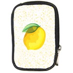 Illustration Sgraphic Lime Orange Compact Camera Leather Case Front