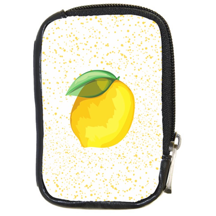 Illustration Sgraphic Lime Orange Compact Camera Leather Case