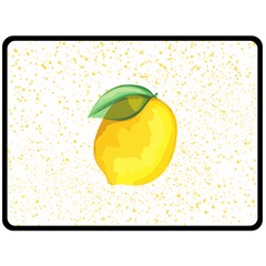 Illustration Sgraphic Lime Orange Fleece Blanket (large)  by HermanTelo