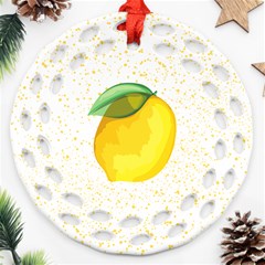 Illustration Sgraphic Lime Orange Ornament (round Filigree)