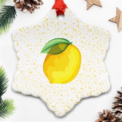 Illustration Sgraphic Lime Orange Snowflake Ornament (two Sides)