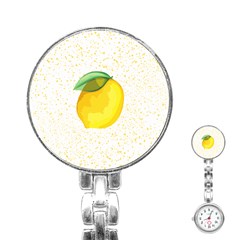 Illustration Sgraphic Lime Orange Stainless Steel Nurses Watch by HermanTelo