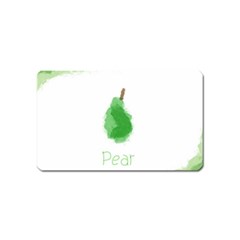 Pear Fruit Watercolor Painted Magnet (Name Card)