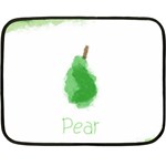 Pear Fruit Watercolor Painted Fleece Blanket (Mini) 35 x27  Blanket